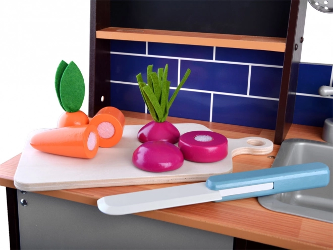 Kinder houten keukentje Loft met koelkast