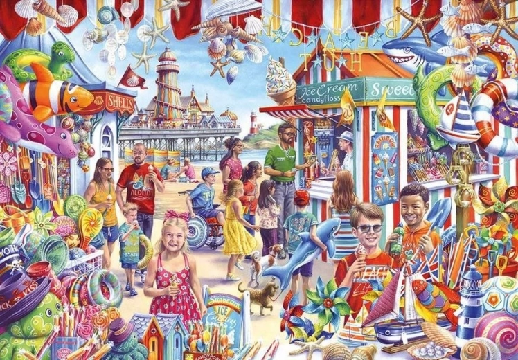 Puzzel Souvenirshoppen aan Zee XL 250 stukjes GIBSONS