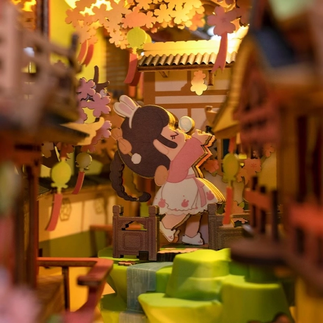 RoboTime 3D Puzzel Boekensteun "Falling Sakura" (hout)