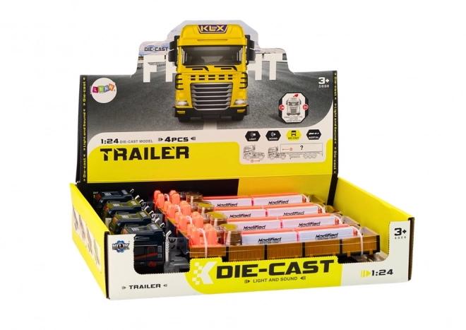 Vrachtwagen met aanhanger Blauw 1:24 TIR Accessoires voor vrachtwagens Geluiden