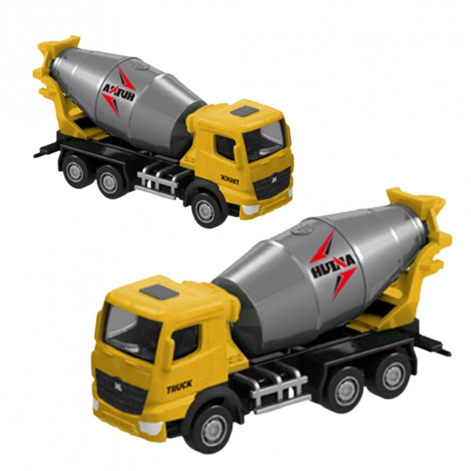 Collector's model betonmixer Huina geel 1:80