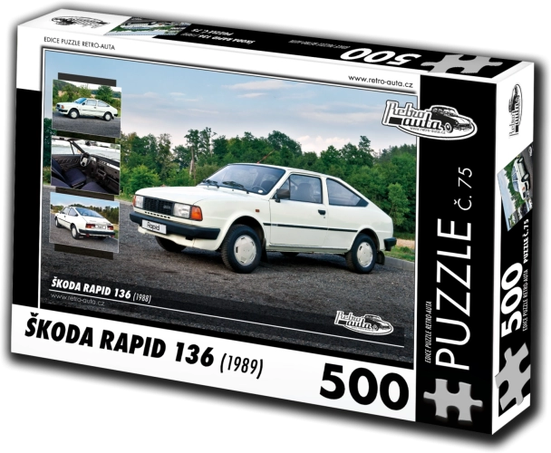 Puzzel Retro-auto’s Škoda Rapid 136 (1988) – 500 stukjes