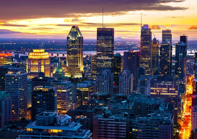 Puzzel Nachtelijk Montreal 1000 stukjes