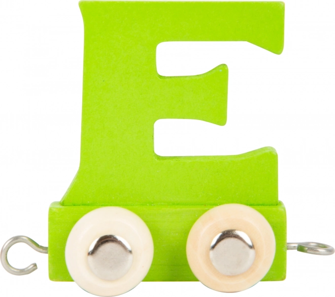 Houten wagon met letter E – small foot kleurrijk alfabet