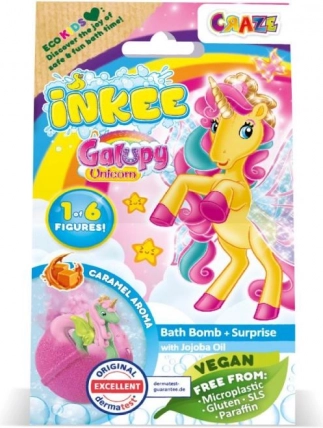 Inkee badbruisbal met verrassing GALAXY UNICORN