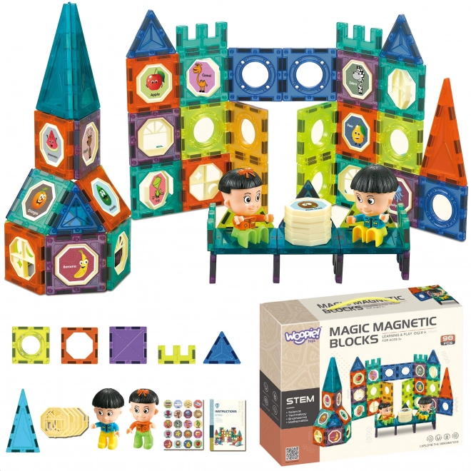 Woopie magnetische bouwset kasteel 98 stuks