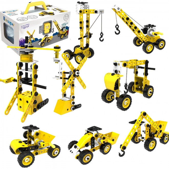 Woopie Bouwvoertuigen 8v1 Constructieset Blokjes