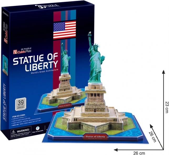 CubicFun 3D-puzzel Vrijheidsbeeld 39 stukjes