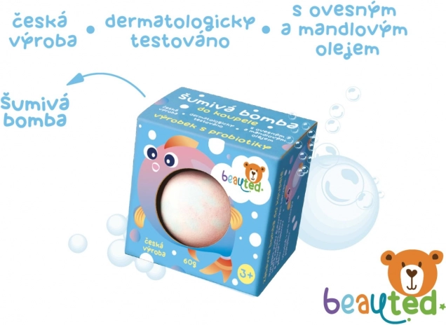 Bruisende badbom met probiotica Beauted voor kinderen