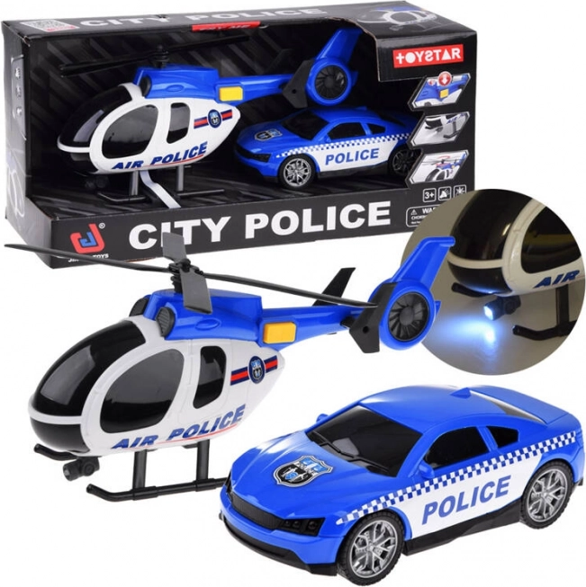 Politieset Speelset: Auto en Helikopter