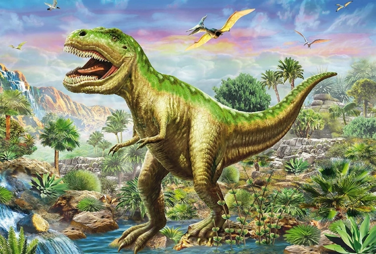 Wild treffen met een T‑Rex