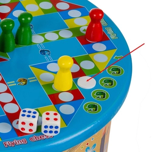 Houten blok met spelletjes voor kinderen