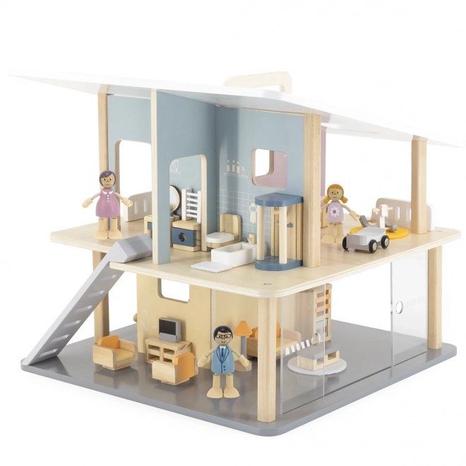 Houten poppen voor het poppenhuis