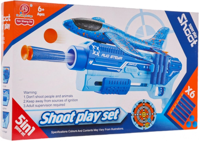 Pistool met vliegtuiglanceerder 5-in-1 – oranje