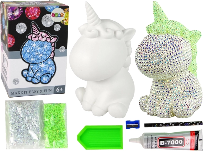 DIY set Eenhoorn Diamantschilderen Groen