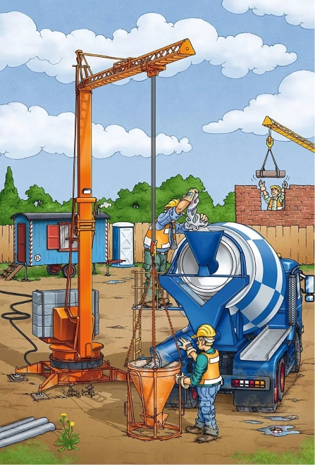 SCHMIDT Puzzel Op de Bouwplaats 3x24 stukjes