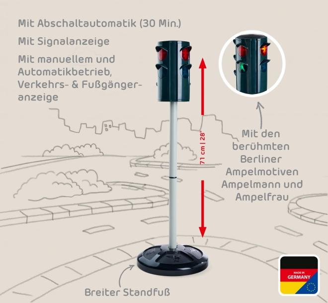 Grote verkeerslicht met automatische omschakeling van lichten