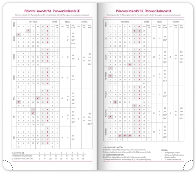 Zakagenda Aprint Neo 2025, blauw, 9 × 15,5 cm