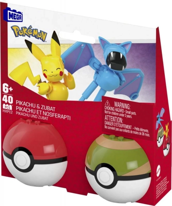 Mega Pokémon Pokéball - Pikachu en Zubat