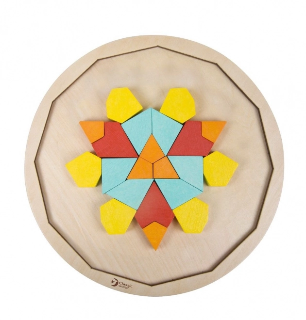 Montessori puzzel mandala - patronen, vormen en kleuren