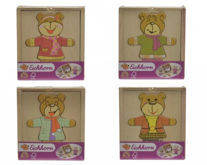Houten puzzel beer