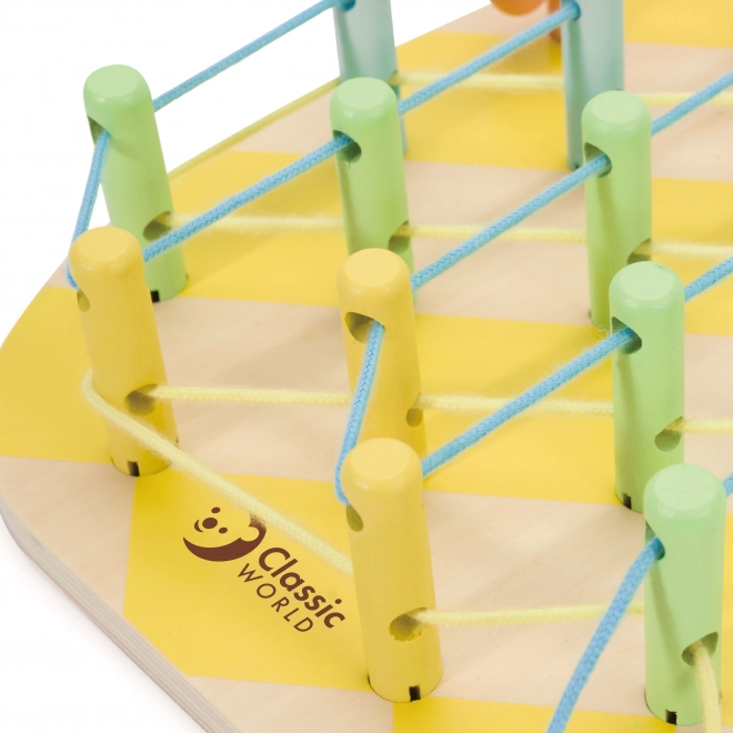 Houten rijgspeelgoed Ananas Classic World