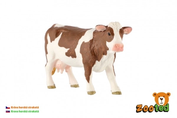 Realistisch model van Tsjechisch bont vee van kunststof 12 cm