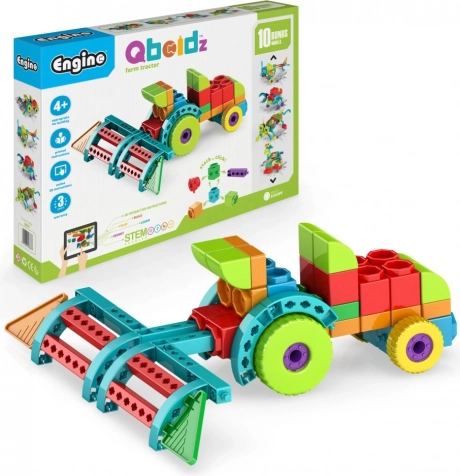 Engino Qboidz tractor – bouwset voor kinderen, 10 modellen