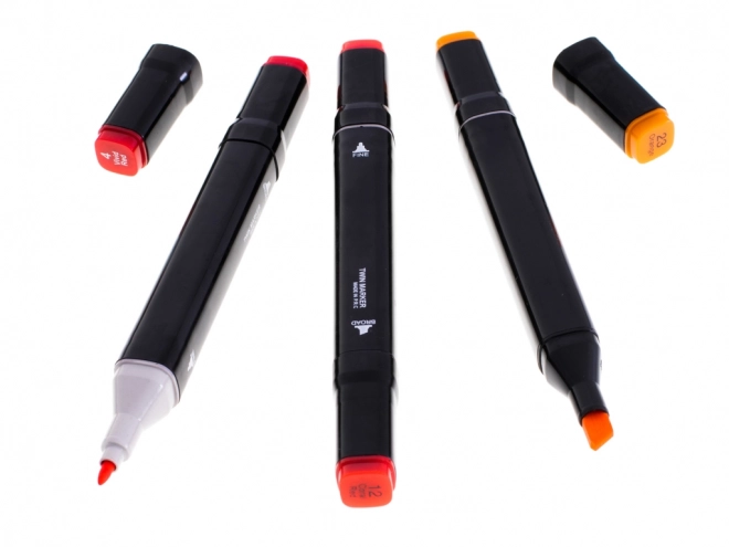 Dubbelzijdige stiften in etui - 168 stuks