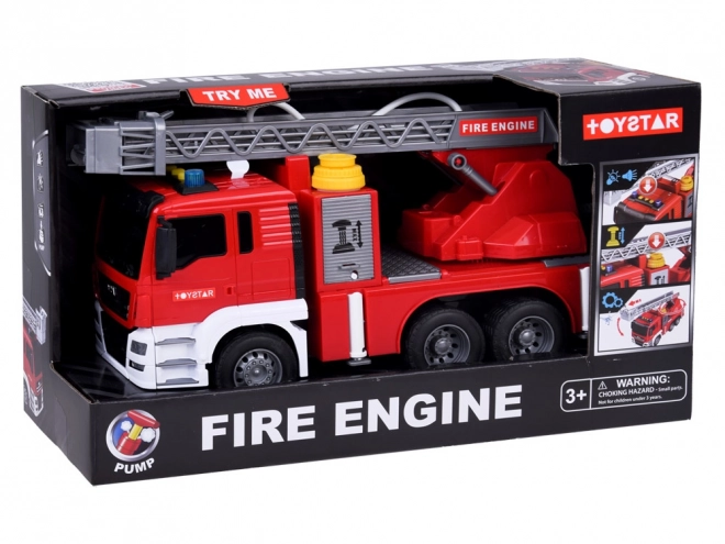Brandweerauto met waterfunctie en beweegbare ladder