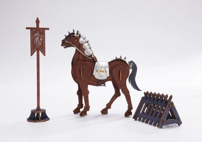 RoboTime Houten Puzzel Strijdpaard