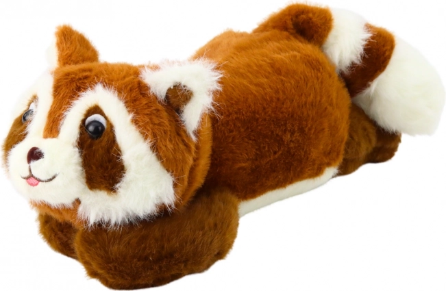 Pluchen wasbeer liggend bruin 30 cm