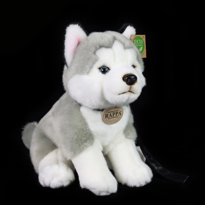 Pluche Husky hond met riem 28 cm van Rappa