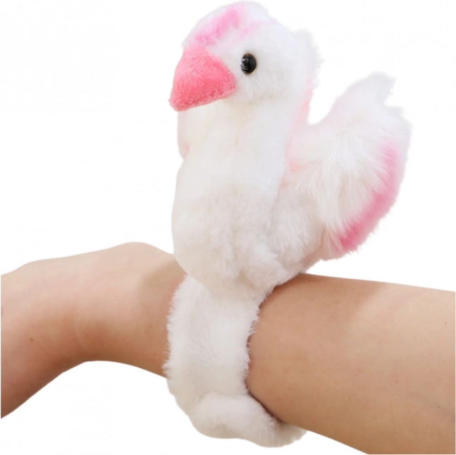 Pluche zwaan aan armband