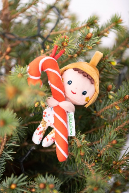 Kerstkabouter met zuurstok en muts