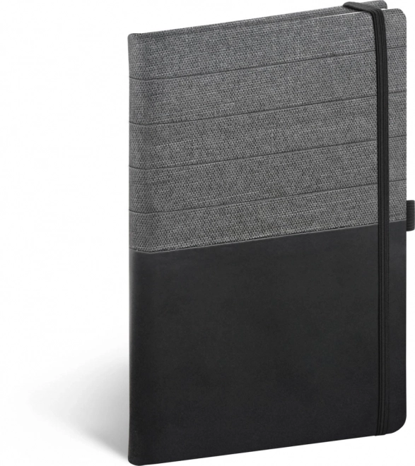 Notitieboek NOTIQUE zwart-grijs gelijnd 13 x 21 cm