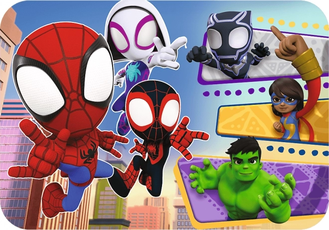 TREFL Houten puzzel Spidey en zijn geweldige vrienden 24 stukjes