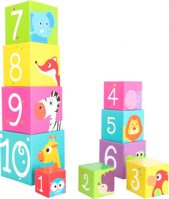 Kleine Voet Houten Toren met Dieren