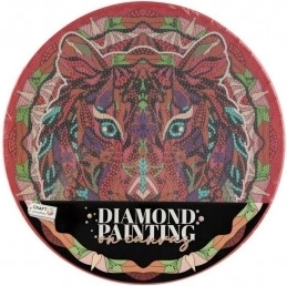 Diamant schilderen Mandala Leeuw diameter 30 cm