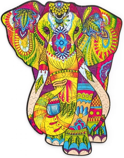 Houten kleurrijke puzzel Olifant