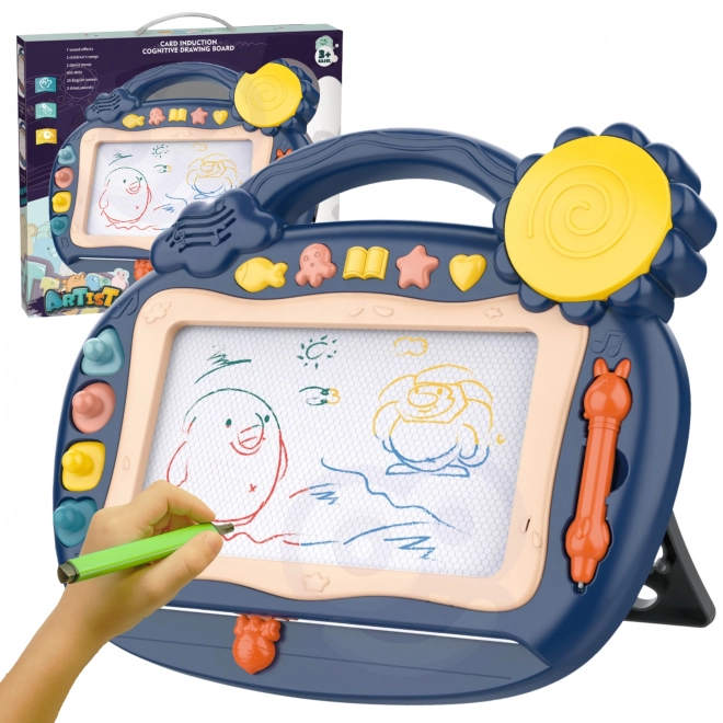 Woopie Magische tekentafel blauw met stempels