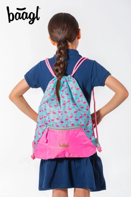 BAAGL Schooltas Flamingo