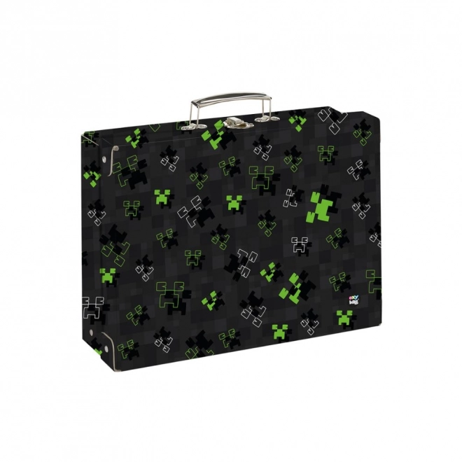 Kinder vierkante laminaatkoffer A4 OXY NEXT Green Cube