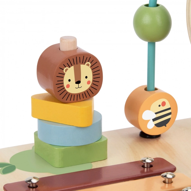 Houten leerstafel met muziek labyrint 5-in-1