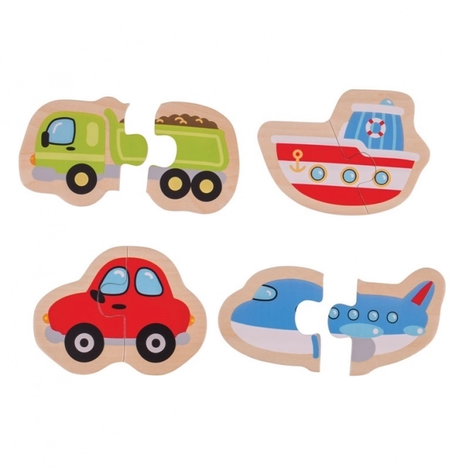 Bigjigs Toys Eenvoudige puzzel Vervoersmiddelen