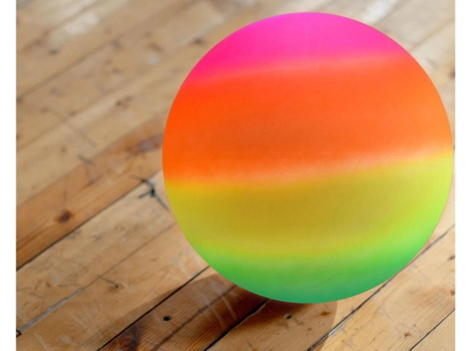 Rubberen regenboogbal voor kinderen 23 cm