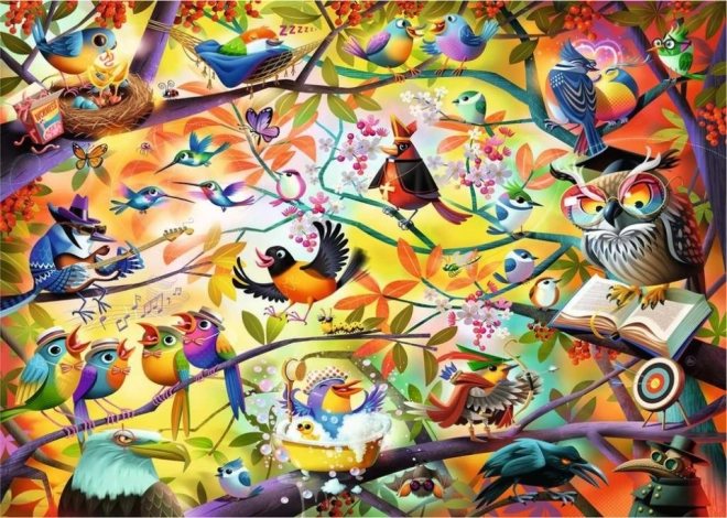 RAVENSBURGER Puzzel Drukke vogels 1000 stukjes