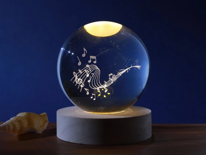 Kristallen lampje Bol Muziek 8 cm
