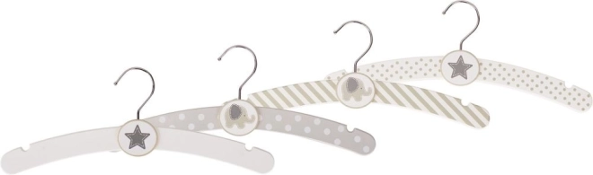 Grijze set kledinghangers
