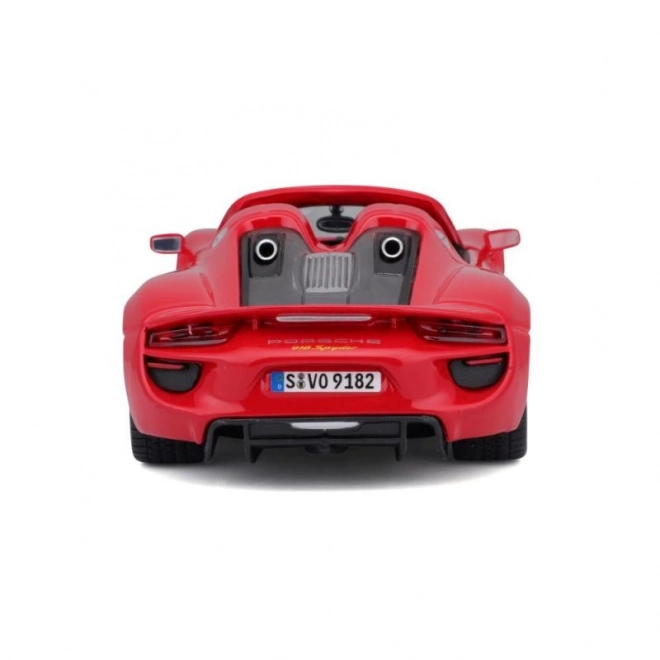 Metalen speelgoedauto Porsche 918 Spyder rood